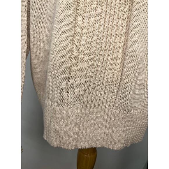 Womens Sigrid Olsen Slouchy Hooded Linen Cotton Sweater Spring Summer Large - Picture 5 of 11
